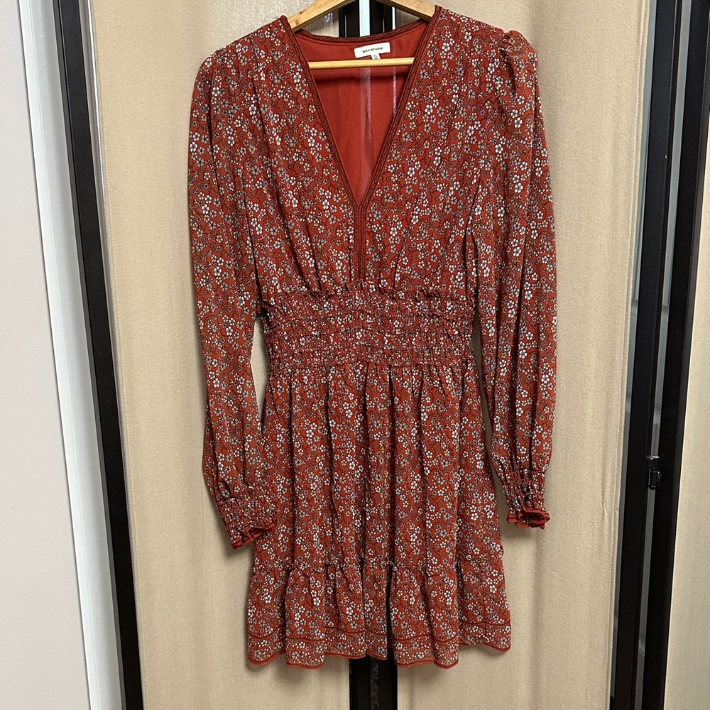 Max Studio Floral Red Dress